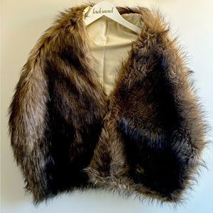 Brown fur shawl